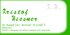 kristof wiesner business card